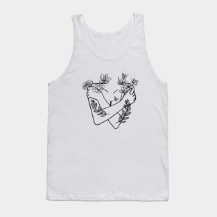 Line art woman Tank Top